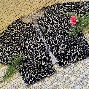 2/$25 Calvin Klein Leopard Print Cardigan